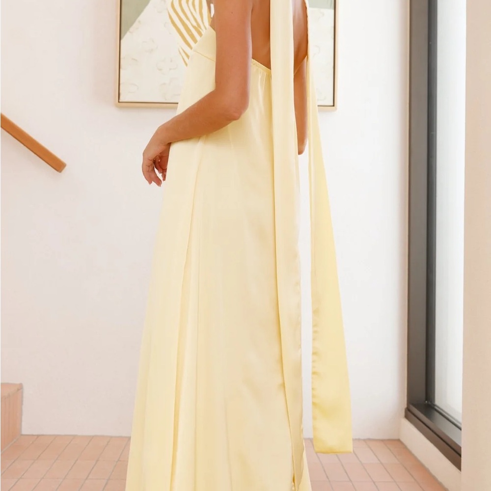NWT Billy J Caitie Strapless Scarf Maxi Dress